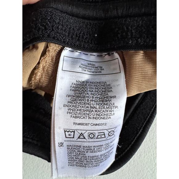 Adidas vented shorts tan and black M EUC Unisex - Picture 7 of 8